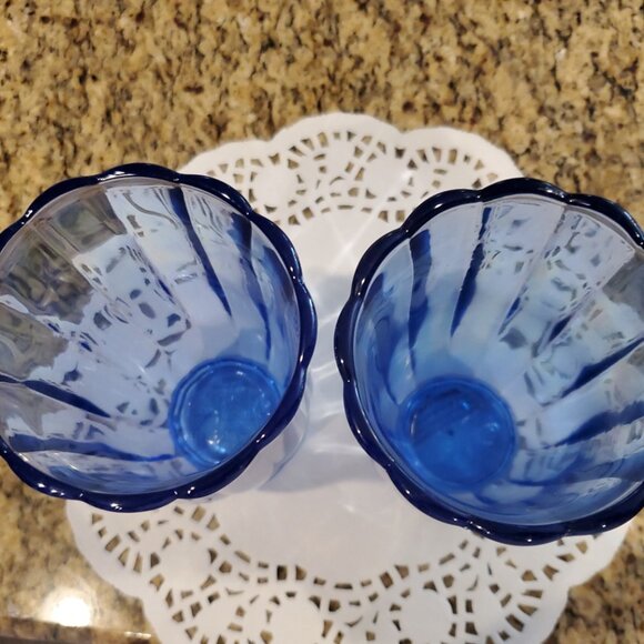 Lot of 2 Pioneer Woman Blue Luster Iridescent Pearlized Glass Tumbler 15 oz NEW - Picture 2 of 5